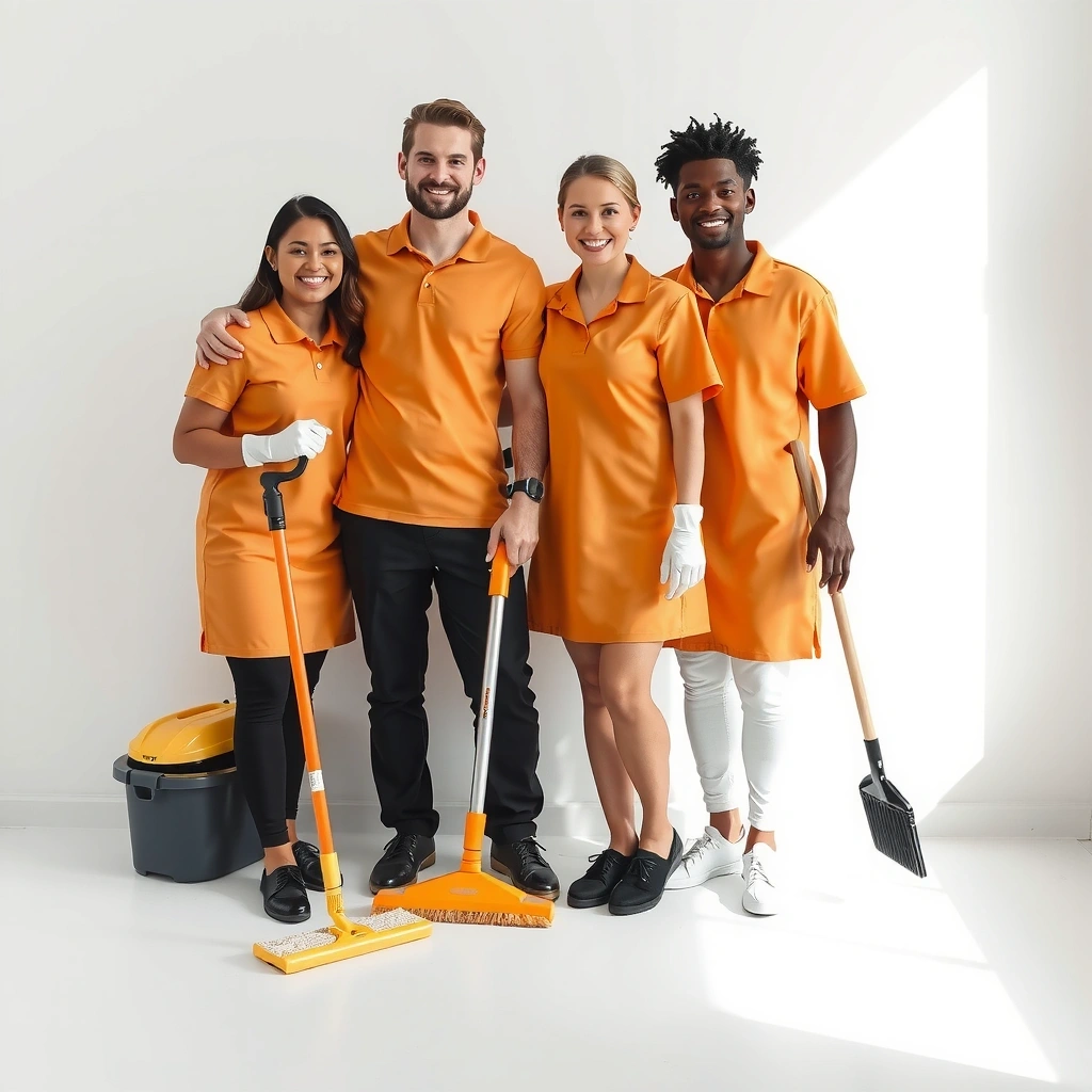 Professional cleaning team